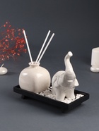 Набор: диффузор для эфирных масел «Слон», фигурка керамика, сад камней, аромапалочки 3 шт., 9.5×20×16 см - Фото 2