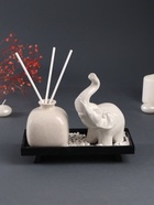 Набор: диффузор для эфирных масел «Слон», фигурка керамика, сад камней, аромапалочки 3 шт., 9.5×20×16 см - Фото 5