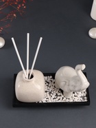 Набор: диффузор для эфирных масел «Слон», фигурка керамика, сад камней, аромапалочки 3 шт., 9.5×20×16 см - Фото 6