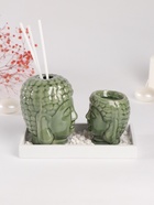 Набор: диффузор для эфирных масел, подсвечник на 1 свечу, аромапалочки 3 шт., сад камней «Будды», керамика, 9×17×10.5 см - Фото 5