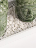 Набор: диффузор для эфирных масел, подсвечник на 1 свечу, аромапалочки 3 шт., сад камней «Будды», керамика, 9×17×10.5 см - Фото 7