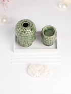 Набор: диффузор для эфирных масел, подсвечник на 1 свечу, аромапалочки 3 шт., сад камней «Будды», керамика, 9×17×10.5 см - Фото 8