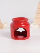 Набор: аромалампа для эфирных масел, мелтсы из воска ароматические «Ёлочка», красная, 7.5×7.5×8 см - Фото 5