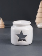 Набор: аромалампа для эфирных масел, мелтсы из воска ароматические «Звезда», белая, 7.5×7.5×8 см - Фото 2