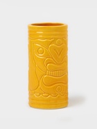 Стакан для коктейлей «Тики остров», 400 мл, d=7 см, h=14.5 см, керамика, жёлтый - Фото 2