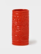 Стакан для коктейлей «Тики остров», 400 мл, d=7 см, h=14.5 см, керамика, красный - Фото 3