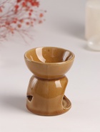 Аромалампа для эфирных масел «Узор», керамика, жжёный сахар, 7×7×7.8 см - Фото 2