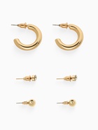 Серьги QF «Классика», набор 3 пары, кольца, цвет золото - Фото 4