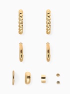 Набор серьги и каффы 9 шт. «Кольца» переплетение, цвет золото - Фото 2