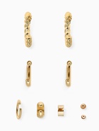 Набор серьги и каффы 9 шт. «Кольца» переплетение, цвет золото - Фото 8