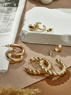 Набор серьги и каффы 9 шт. «Кольца» переплетение, цвет золото - Фото 7