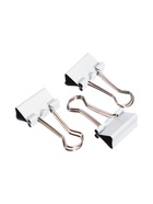 Набор зажимов для бумаг белых 19 мм 25 штук, в пластиковой тубе, TOP Calligrata - Фото 3