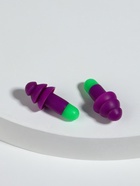 Беруши, 3×1.3 см, в футляре, фасовка 10 шт., силиконовые, фиолетовый/зелёный - Фото 2