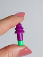 Беруши, 3×1.3 см, в футляре, фасовка 10 шт., силиконовые, фиолетовый/зелёный - Фото 5