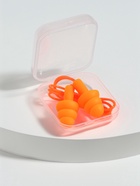 Беруши на шнурке, 3×1.5 см, в футляре, фасовка 10 шт., силиконовые, оранжевые - Фото 4