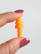 Беруши на шнурке, 3×1.5 см, в футляре, фасовка 10 шт., силиконовые, оранжевые - Фото 6