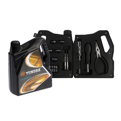 УЦЕНКА Набор инструментов ТУНДРА, подарочный пластиковый кейс «Канистра», 21 предмет