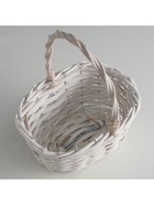 УЦЕНКА Корзина плетёная, ива, 22×16×11.5/25 см, белый - Фото 2