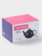 УЦЕНКА Чайник заварочный «Глянец», 1100 мл, чёрный, металл сито - Фото 4