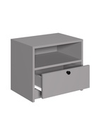 Тумба прикроватная «Найс», 460×333×400 мм, серый шифер/серый шифер  (артикул 10879615)  большой выбор товаров оптом и в розницу по низким ценам с доставкой