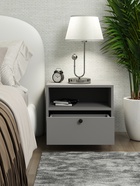 Тумба прикроватная «Найс», 460×333×400 мм, серый шифер/серый шифер - Фото 4