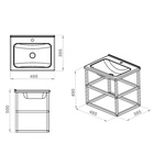 Тумба с раковиной Loft500+, белая 10876865 - фото 319675809