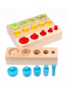 УЦЕНКА Цилиндры по методике Монтессори, цветные - Фото 3