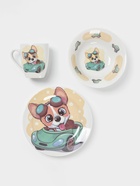 Набор детской посуды Дулевский фарфор «Веселый гонщик», 3 предмета: тарелка 175 мл, миска 360 мл, кружка 210 мл, белый - Фото 3