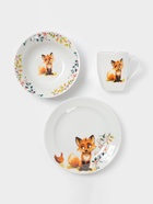 Набор детской посуды Дулевский фарфор «Лисичка», 3 предмета: тарелка 175 мл, миска 360 мл, кружка 210 мл, белый - Фото 3