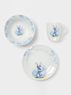 Набор детской посуды Дулевский фарфор «Зайка», 3 предмета: тарелка 175 мл, миска 360 мл, кружка 210 мл, белый - Фото 3