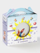 Набор детской посуды Дулевский фарфор «Зайчик», 3 предмета: тарелка 175 мл, миска 360 мл, кружка 210 мл, белый - Фото 6