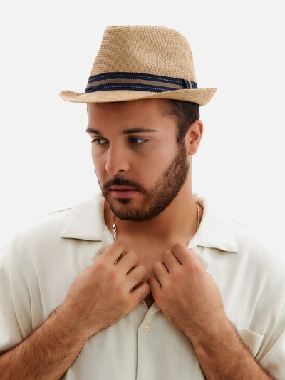 Шляпа мужская MINAKU «Пляж», размер 58, коричневая