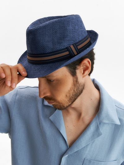 Шляпа мужская MINAKU «Пляж», размер 58, синяя