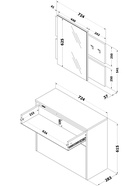 Вешалка с тумбой и обувницей «ВШ-15», 724×283×1540 мм, белый - Фото 3
