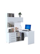 Стол компьютерный «КСТ14.1», левый, 1350×1235×1828 мм, белый - Фото 1