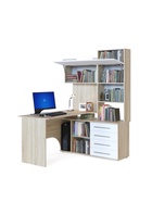 Стол компьютерный «КСТ14.1», правый, 1350×1235×1828 мм, дуб сонома/белый - Фото 2