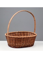 УЦЕНКА Корзина плетёная, 30×25×12/37 см, бамбук, лоза, МИКС - Фото 3