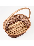 УЦЕНКА Корзина плетёная, 30×25×12/37 см, бамбук, лоза, МИКС - Фото 5