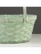 УЦЕНКА Корзина плетёная, 26×12/30 см, зелёный, бамбук - Фото 3