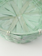 УЦЕНКА Корзина плетёная, 26×12/30 см, зелёный, бамбук - Фото 6