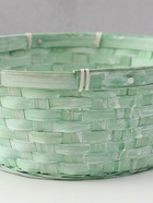 УЦЕНКА Корзина плетёная, 26×12/30 см, зелёный, бамбук - Фото 7