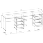 Стол письменный тандем «Зара», 750×2182×610 м, цвет серый графит - Фото 3