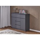 Комод для хранения «Мадера», 6 выдвижных ящиков, 2 двери, 1204×404×990 мм, цвет серый графит - Фото 1