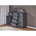 Комод для хранения «Мадера», 6 выдвижных ящиков, 2 двери, 1204×404×990 мм, цвет серый графит - Фото 2