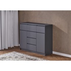 Комод для хранения «Мадера», 6 выдвижных ящиков, 2 двери, 1204×404×990 мм, цвет серый графит - Фото 3