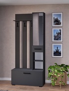 Прихожая с зеркалом «Ника», 910×354×2035 мм, цвет серый графит - Фото 3