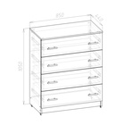 Спальный гарнитур «Клик Мебель. Бася», комплект 7 предметов, цвет серый графит - Фото 5