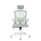 Кресло офисное MC-W101-H, 640×430×1120(1245) мм, светло-серый TW-02, TW-20 сетка/ткань пластик белый 10877353 - фото 319831143