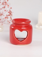 Набор: аромалампа для эфирных масел, мелтсы из воска ароматические «Сердце», красная, 7.5×7.5×8 см - Фото 2