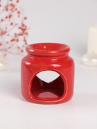 Набор: аромалампа для эфирных масел, мелтсы из воска ароматические «Сердце», красная, 7.5×7.5×8 см - Фото 5